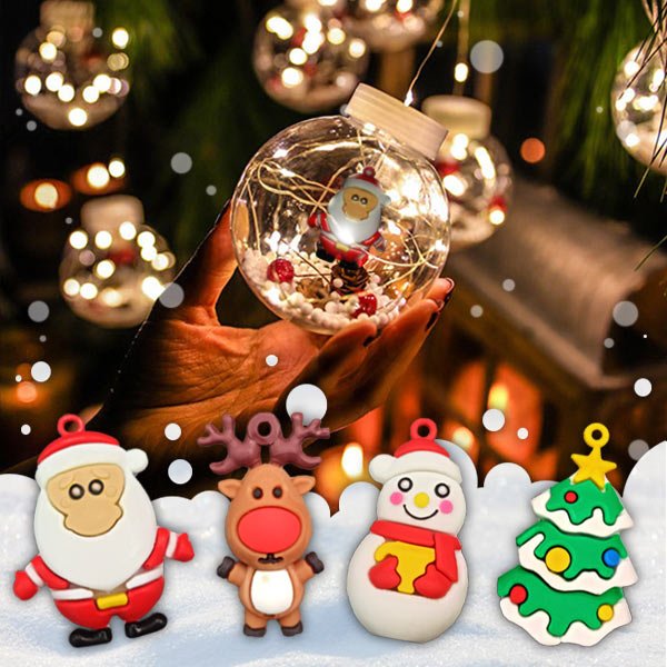 SANTA BALL – Blizgantys kalėdiniai rutuliukai (3 m)