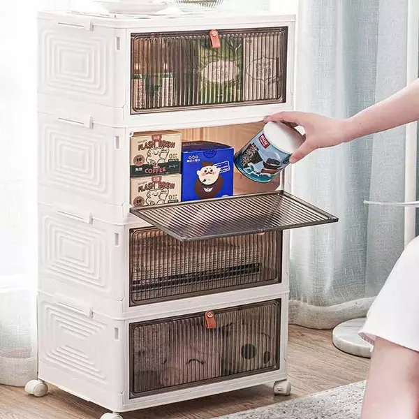 HOMEBOX – Dėžutės su dangčiu ir ratukais slider