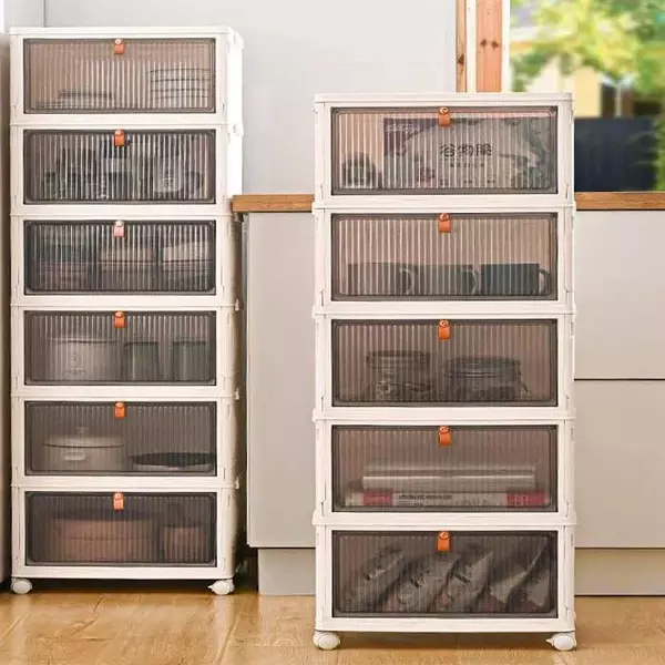 HOMEBOX – Dėžutės su dangčiu ir ratukais slider