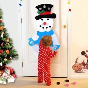 CHRISTMAS SNOWMAN – Veltinio sniego žmogus su nuimamais ornamentais 03