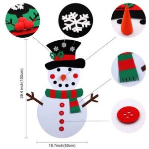 CHRISTMAS SNOWMAN – Veltinio sniego žmogus su nuimamais ornamentais 03