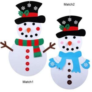 CHRISTMAS SNOWMAN – Veltinio sniego žmogus su nuimamais ornamentais 03
